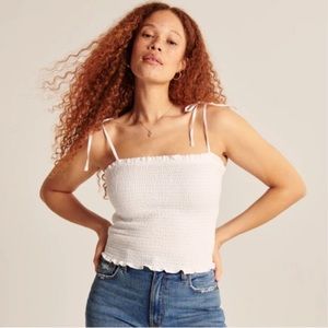 Abercrombie smocked white cami and skirt set